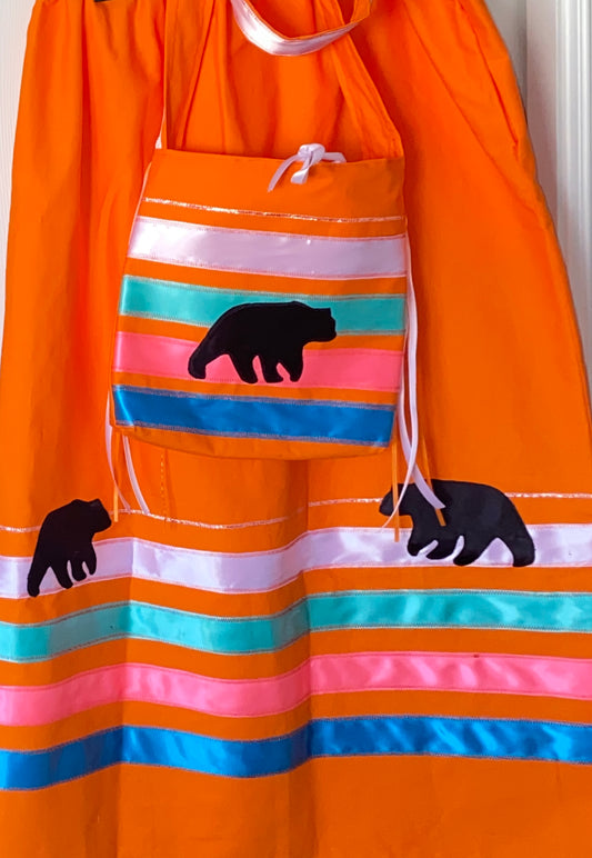 Handcrafted Ribbon Skirt & Cultural Bag Ensemble